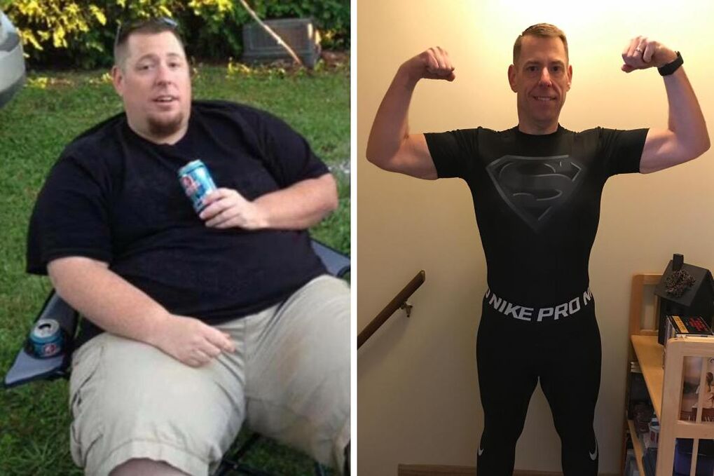 férfi keto diéta előtt és után